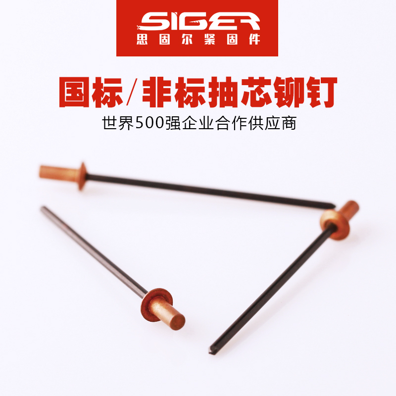 封閉型圓頭銅抽芯鉚釘